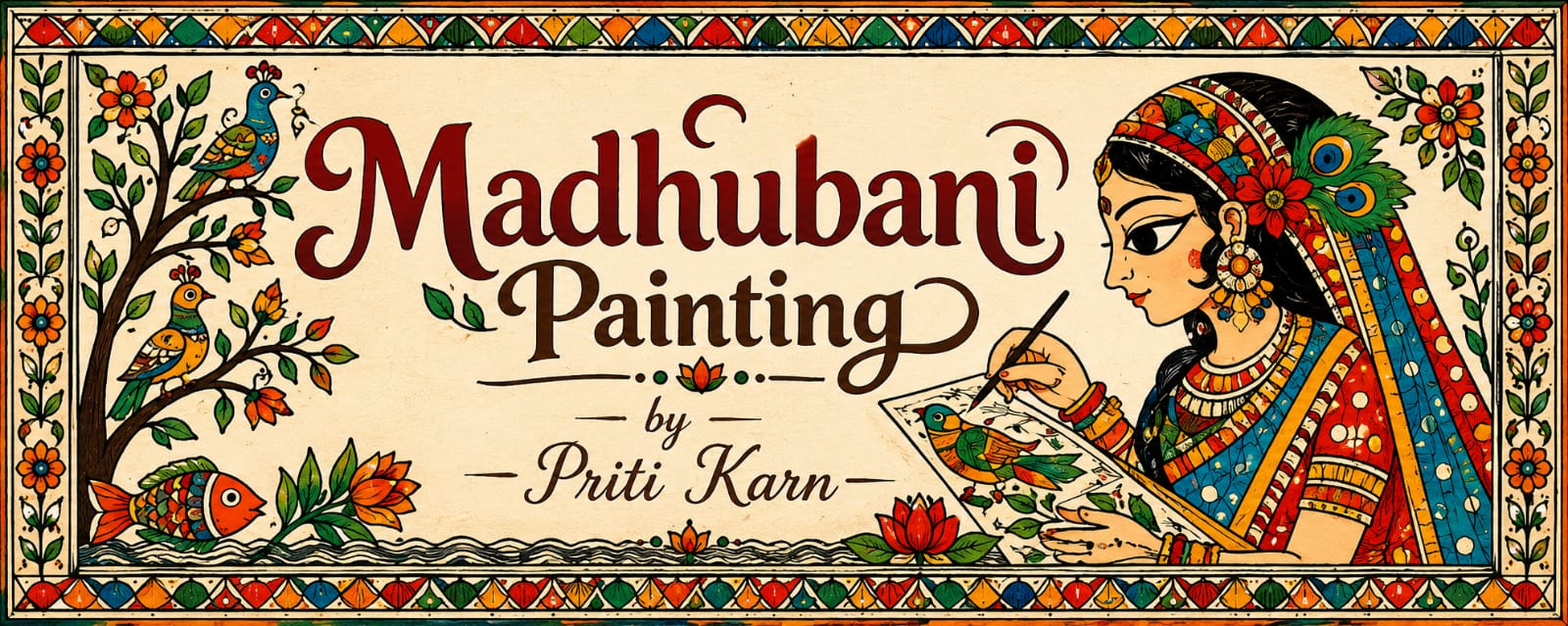 Madhubani Painting by Priti karn