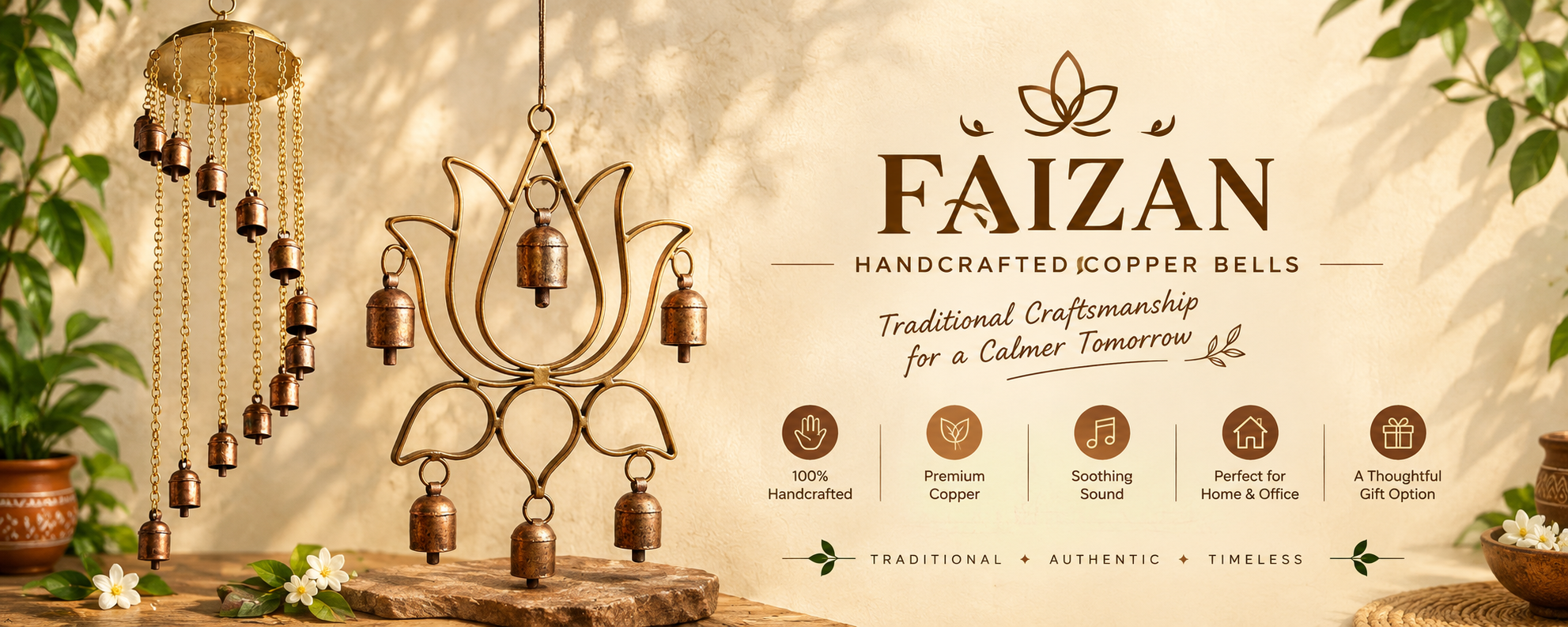 FAIZAN HANDCRAFTED COPPER BELLS